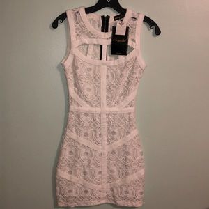 Misguided White Lace Bodycon Dress